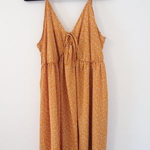 Forever 21 curve mustard yellow summer dress